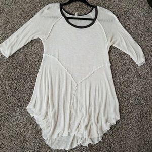 Free people black and white shirt
